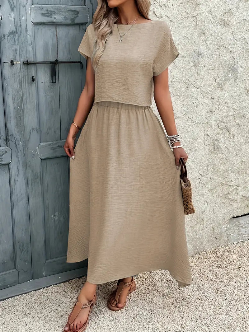 Hannah™ - Comfy Top and Skirt Set