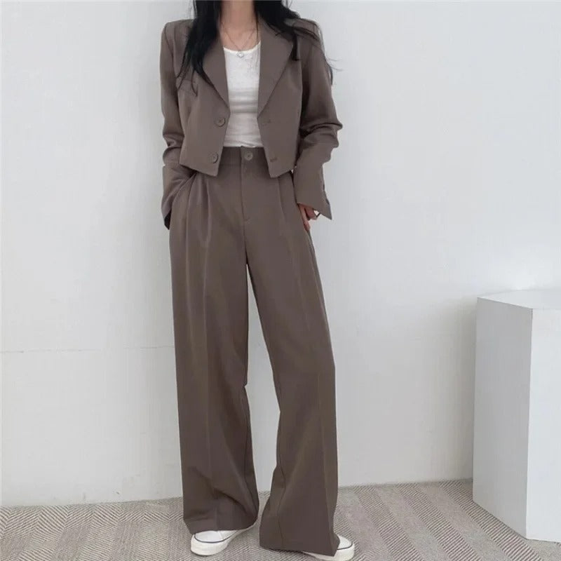 Luna™ - Chic Cropped Blazer Set
