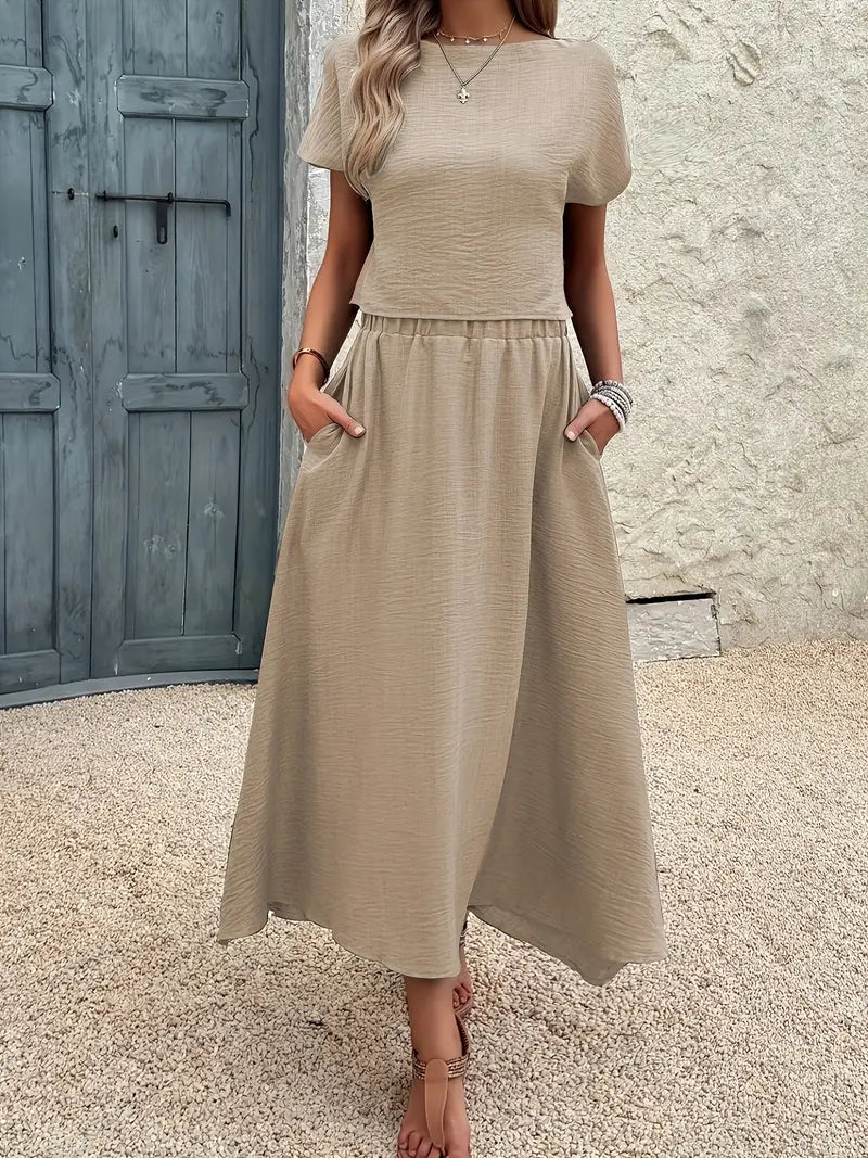 Hannah™ - Comfy Top and Skirt Set