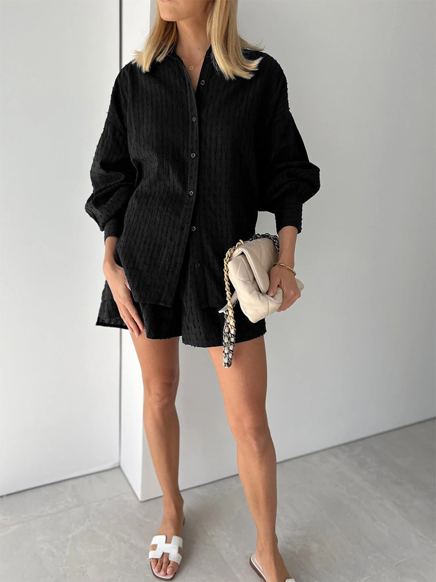 Layla™ - Chic Shirt & Shorts Set