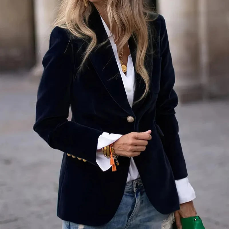 Savannah™ - Elegant Velvet Blazer