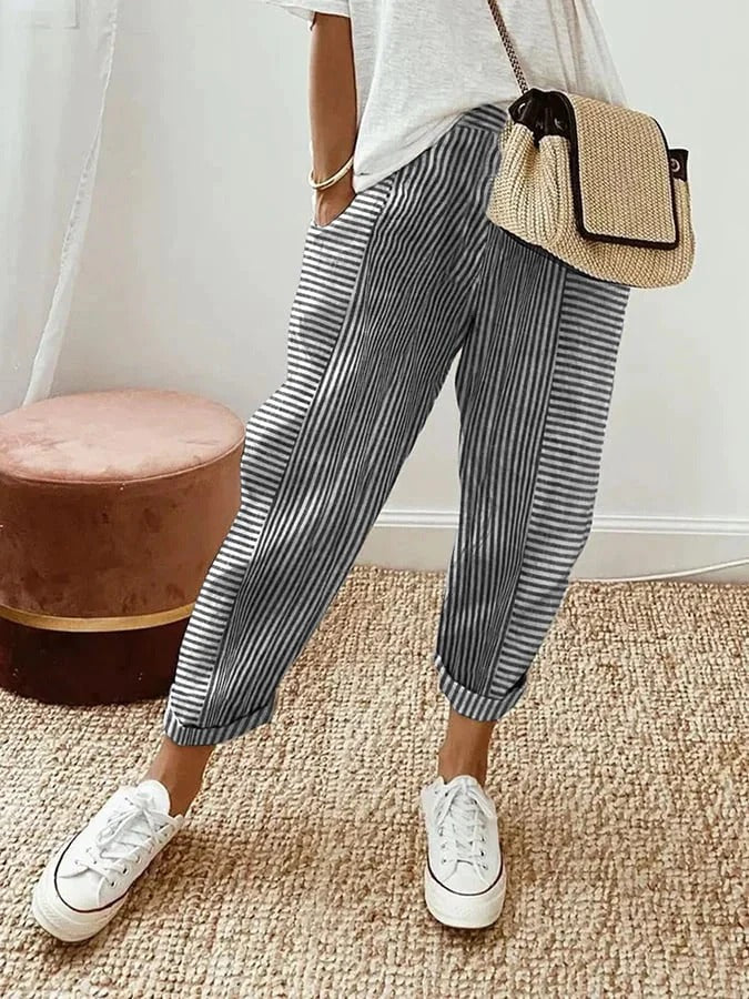 Avery™ - Casual Striped Trousers