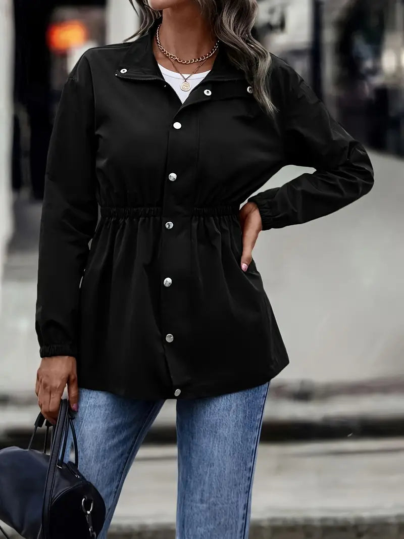 Olivia™ - Chic Mid-Length Windproof Zip-Up Jacket