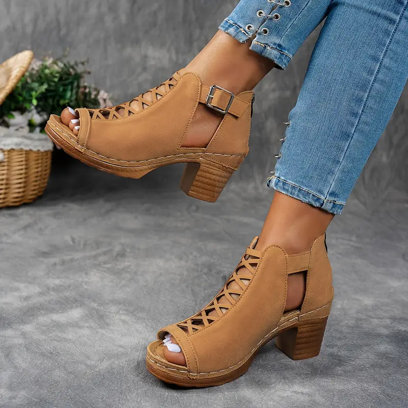 Aubrey™ - Elegant Wedge Sandals