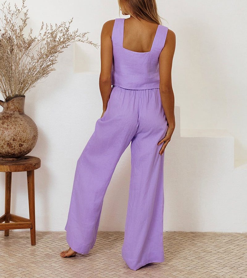 Lily™ - Chic Top with Wide-Leg Pants Set