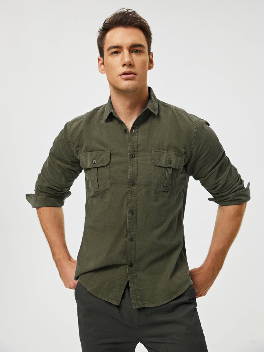 Samuel™ - Classic Comfortable Multi-Pocket Corduroy Shirt