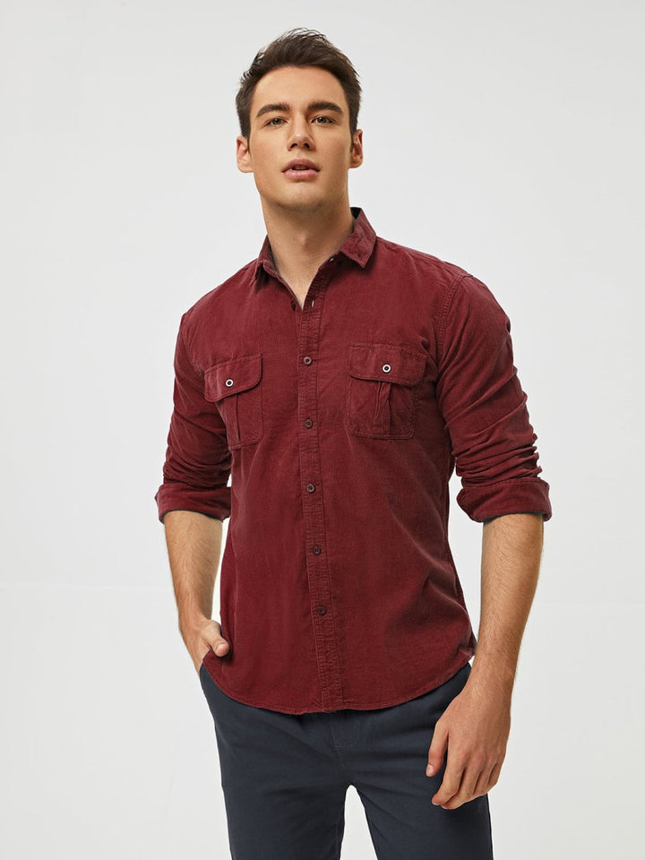 Samuel™ - Classic Comfortable Multi-Pocket Corduroy Shirt