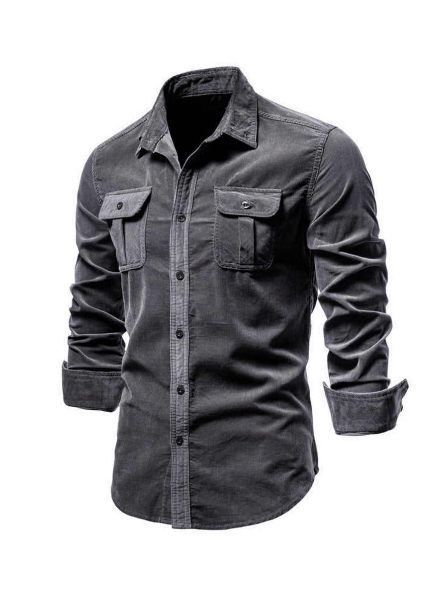 Samuel™ - Classic Comfortable Multi-Pocket Corduroy Shirt