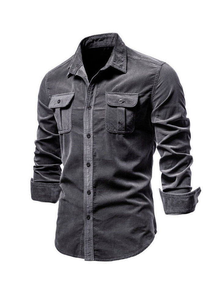 Samuel™ - Classic Comfortable Multi-Pocket Corduroy Shirt