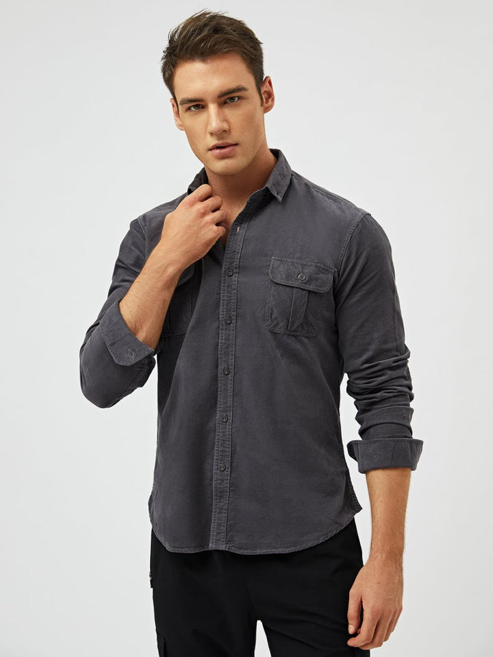 Samuel™ - Classic Comfortable Multi-Pocket Corduroy Shirt
