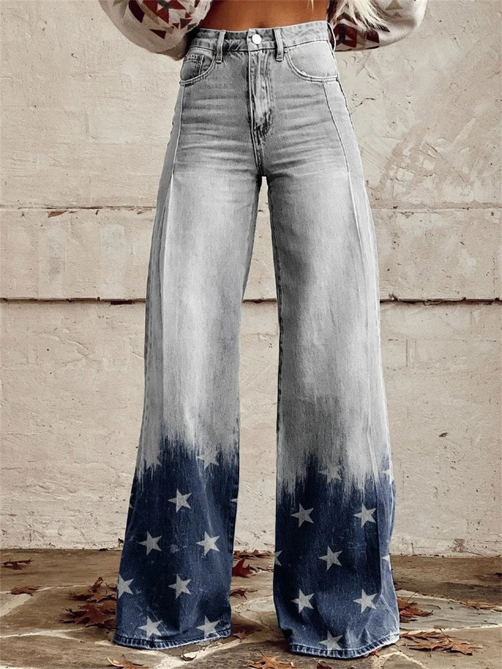 Ella™ - Elegant Star Wide Leg Pants