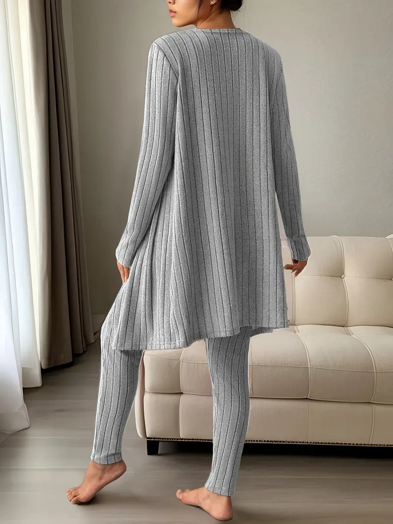 Lina™ - Ribbed Three-Piece Set