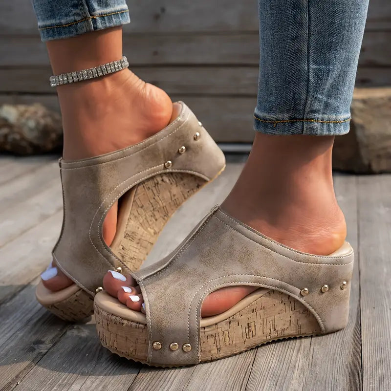 Aria™ - Stylish Retro Wedge Sandals