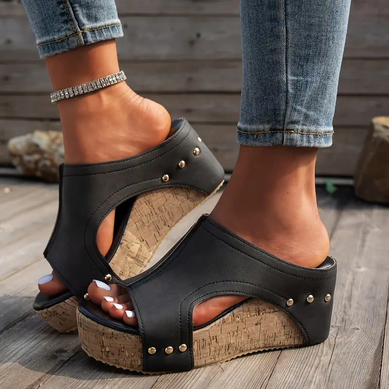 Aria™ - Stylish Retro Wedge Sandals