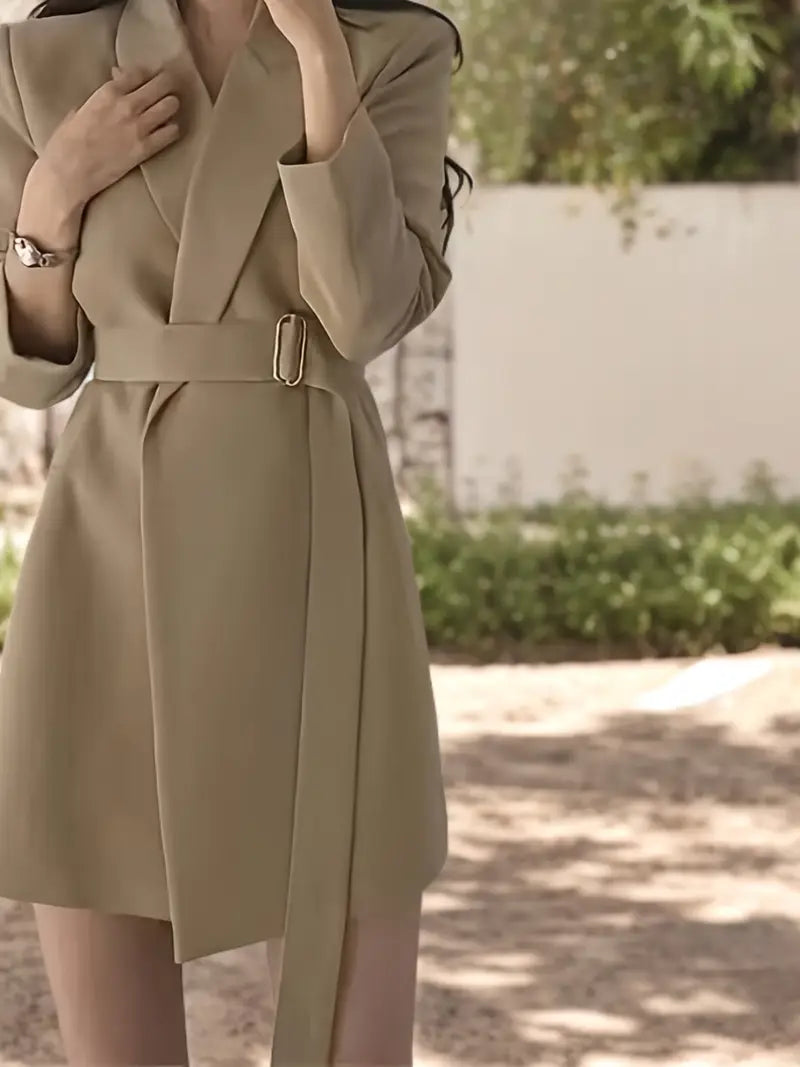 Sophia™ - Chic Midi Trench Coat