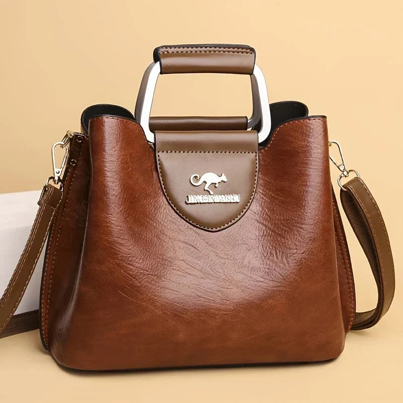 Sophia - Chic Leather Bucket Bag
