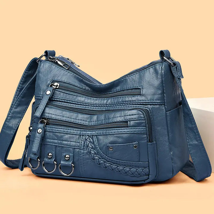 Olivia™ - Vintage Soft Zipper Leather Bag