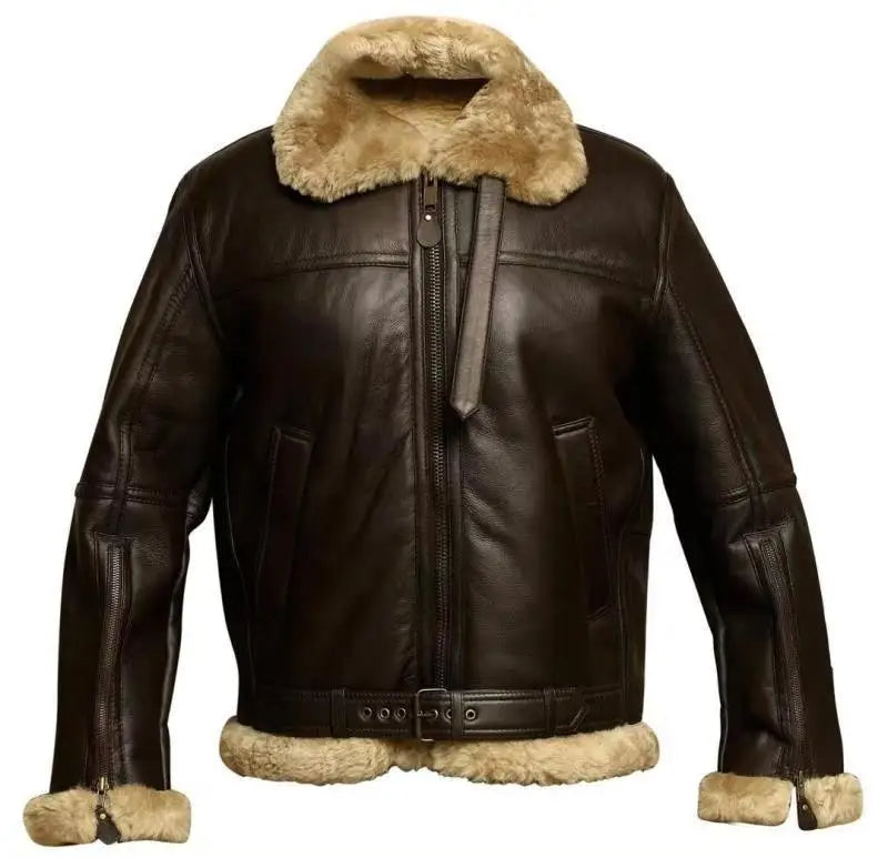 Hunter™ - Warm Fur Leather Jacket