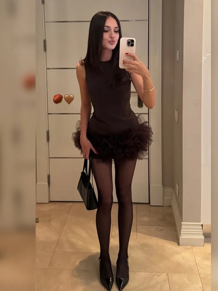 Grace™ - Chic Mesh Mini Dress