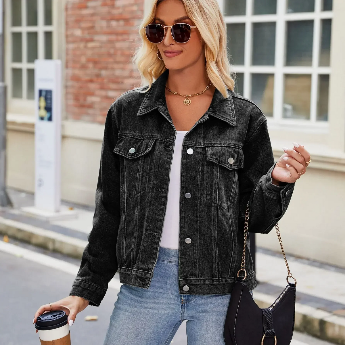 Layla™ - Stylish Hooded Denim Jacket