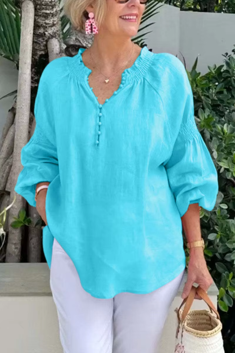 Avery™ - Casual V Neck Blouse