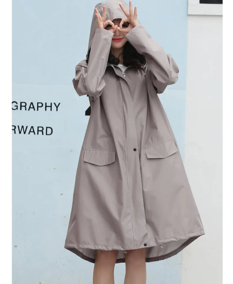 Avery™ - Elegant Hooded Long Jacket