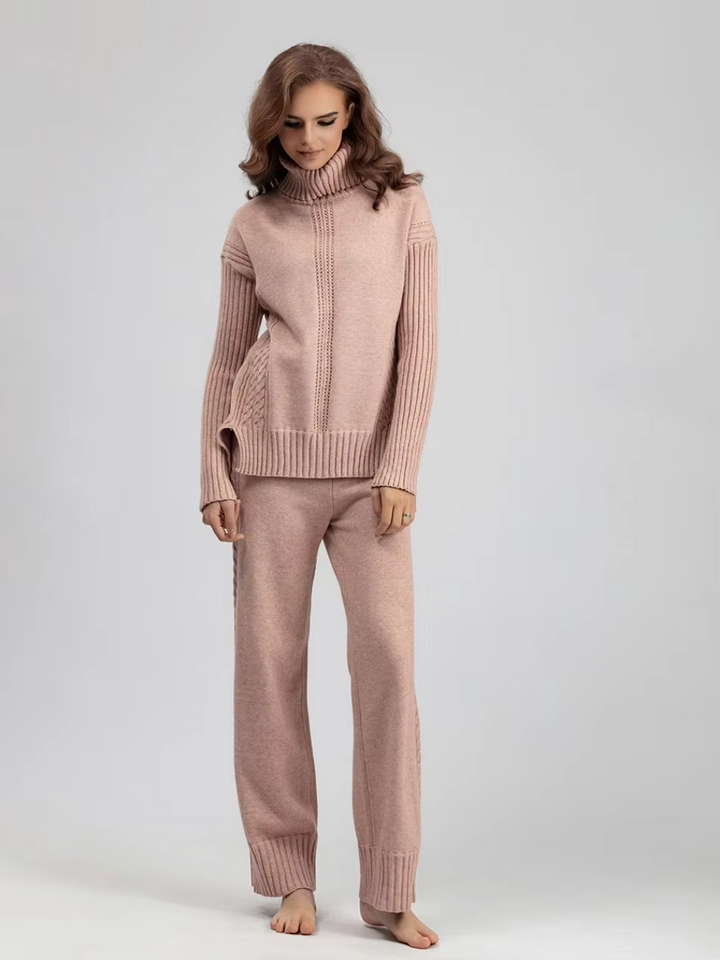 Scarlett™ - Stylish High-Neck Pullover Knitted Set