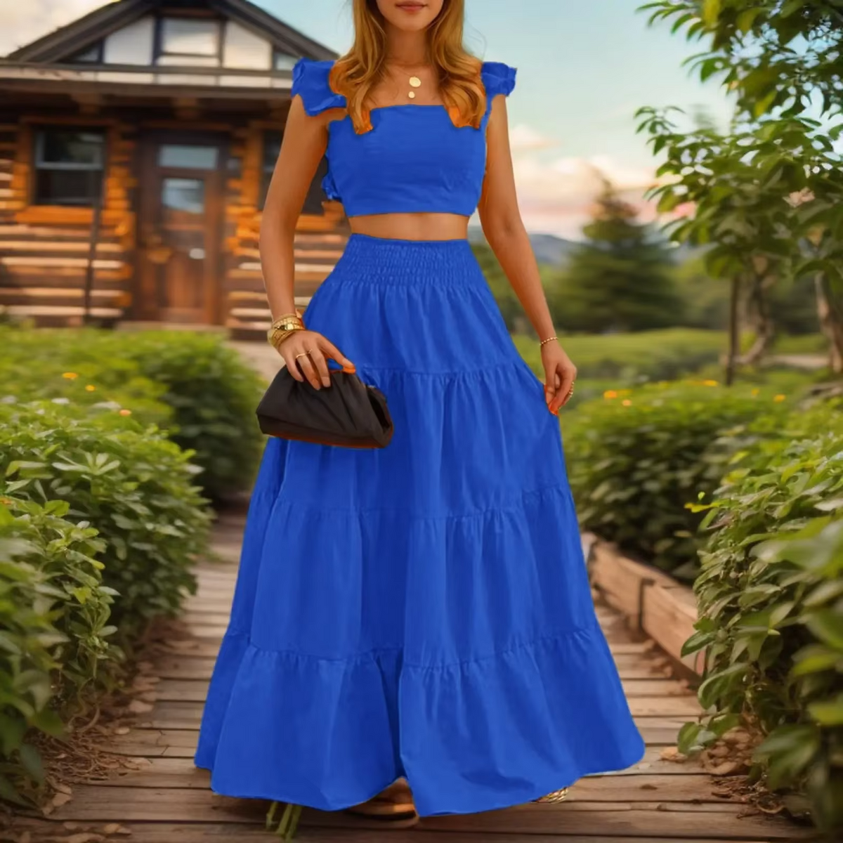 Amelia™ - Sexy Ruffle Two Piece Set
