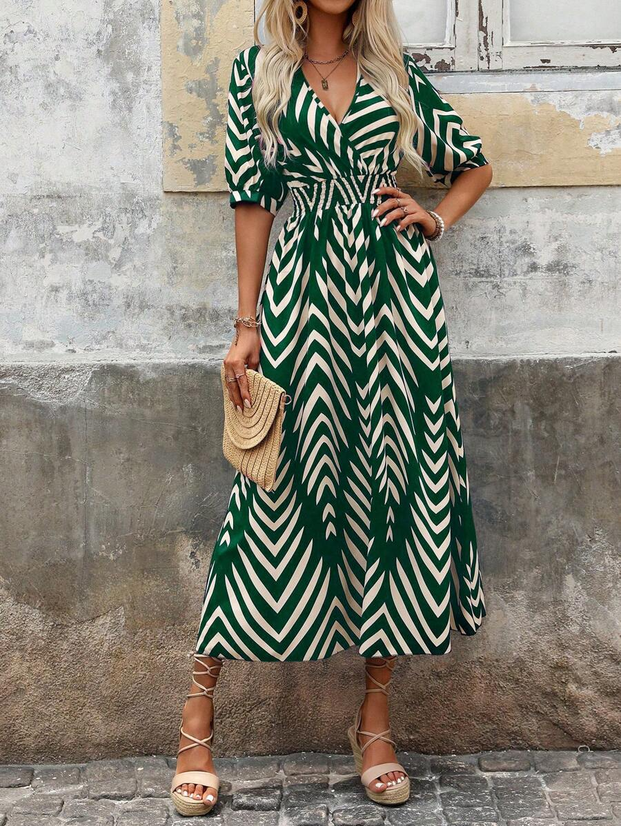 Layla™ - Modern Geometric Print Dress