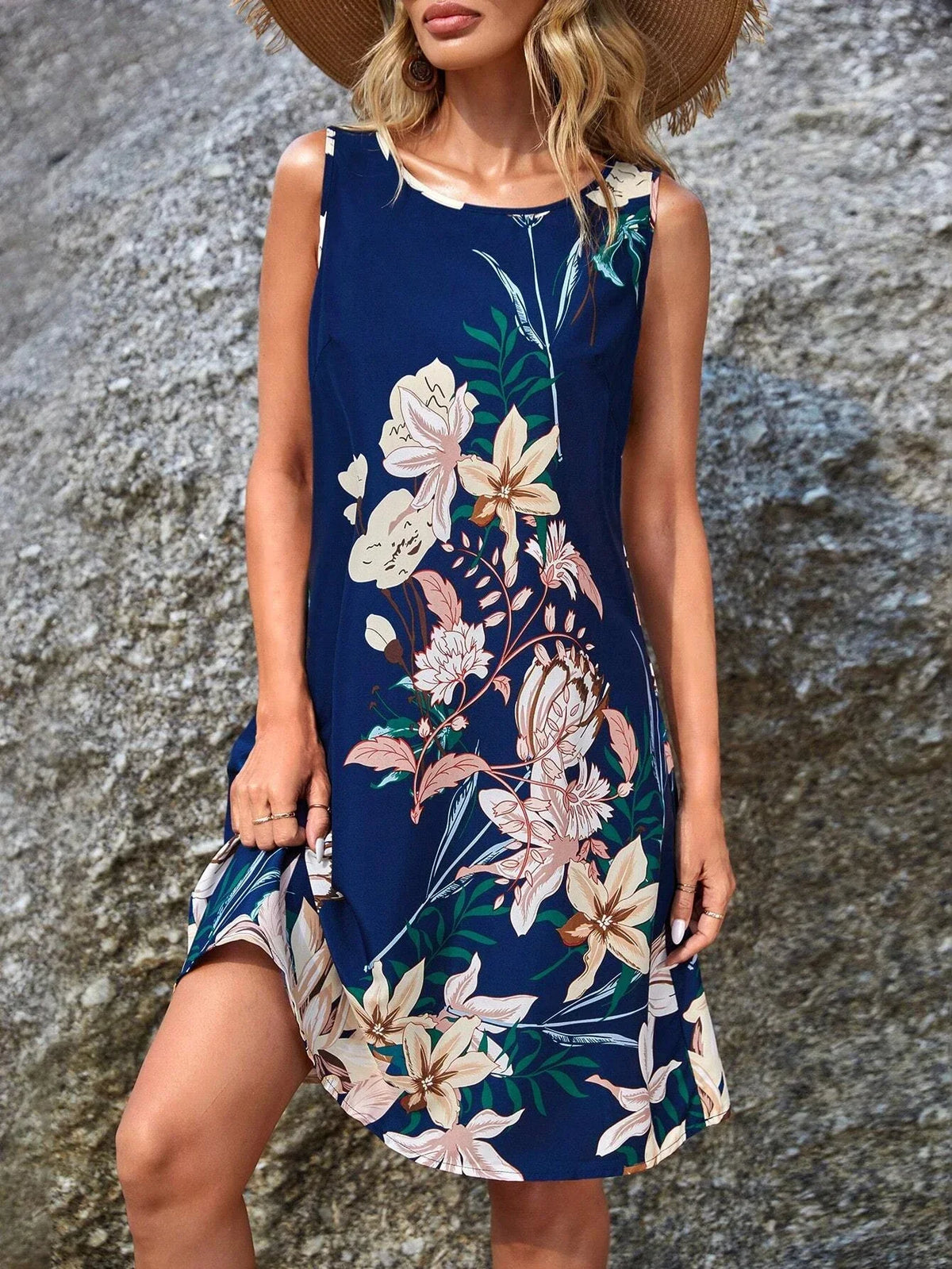 Lily™ - Floral Print Vacation Dress