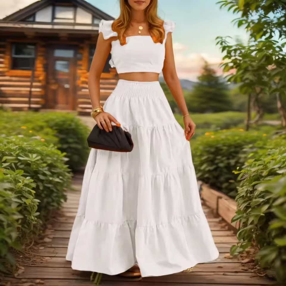 Amelia™ - Sexy Ruffle Two Piece Set