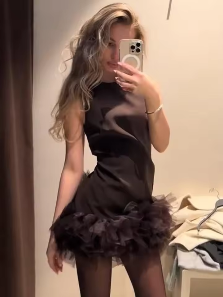 Grace™ - Chic Mesh Mini Dress