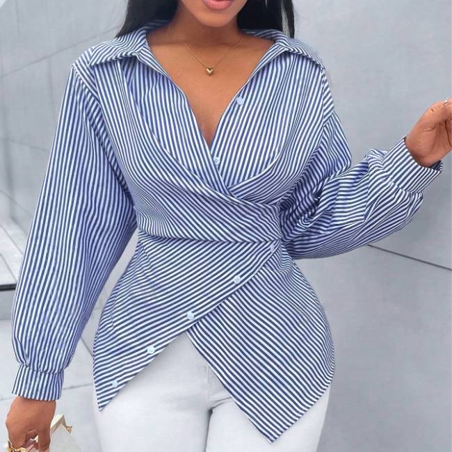 Peyton™ - Chic Irregular Cross Blouse