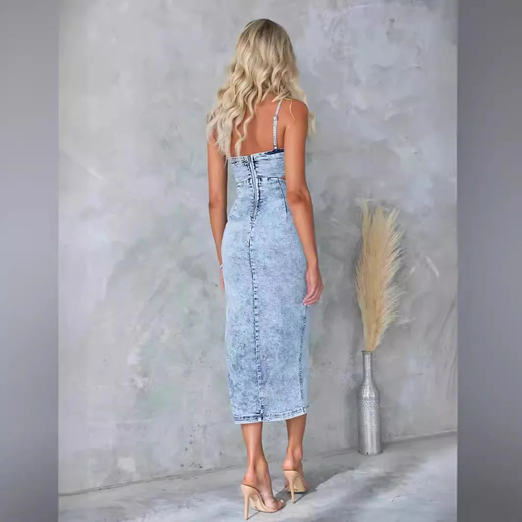 Mia™ - Elegant Denim Bodycon Dress