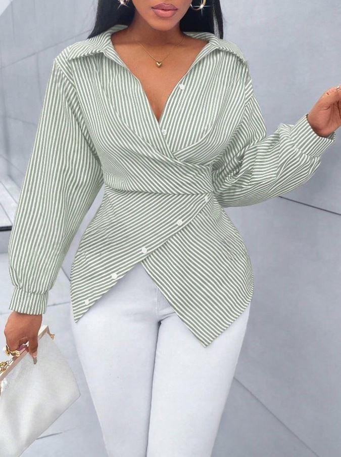 Peyton™ - Chic Irregular Cross Blouse
