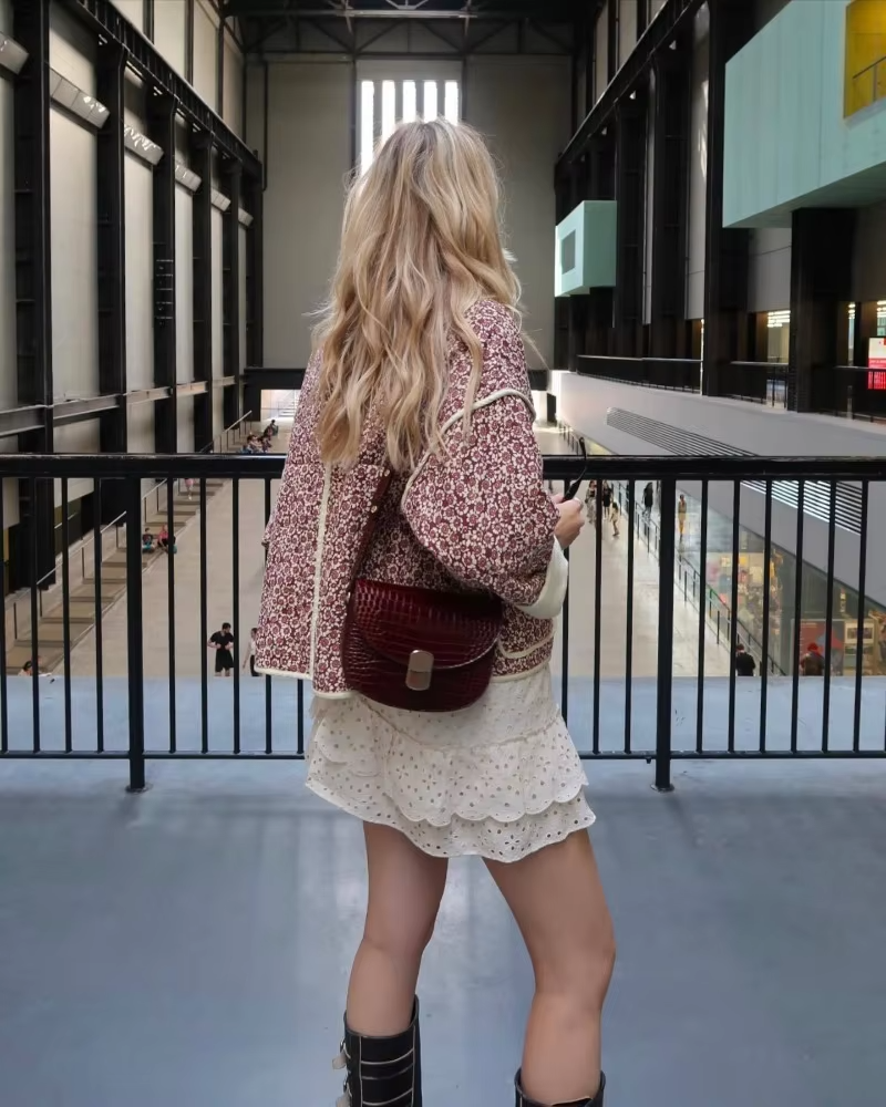 Layla™ - Modern Quilted Flower Print Jacket
