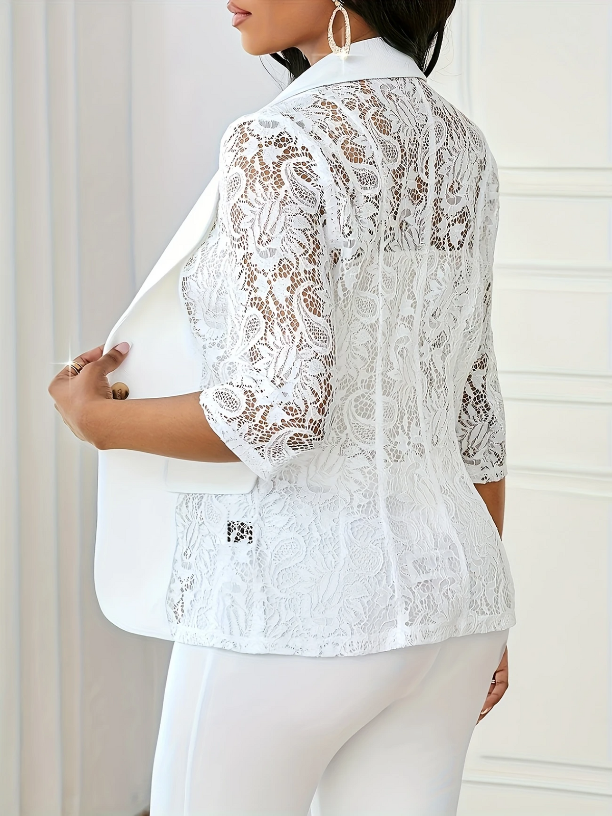 Layla™ - Contrast Lace Blazer