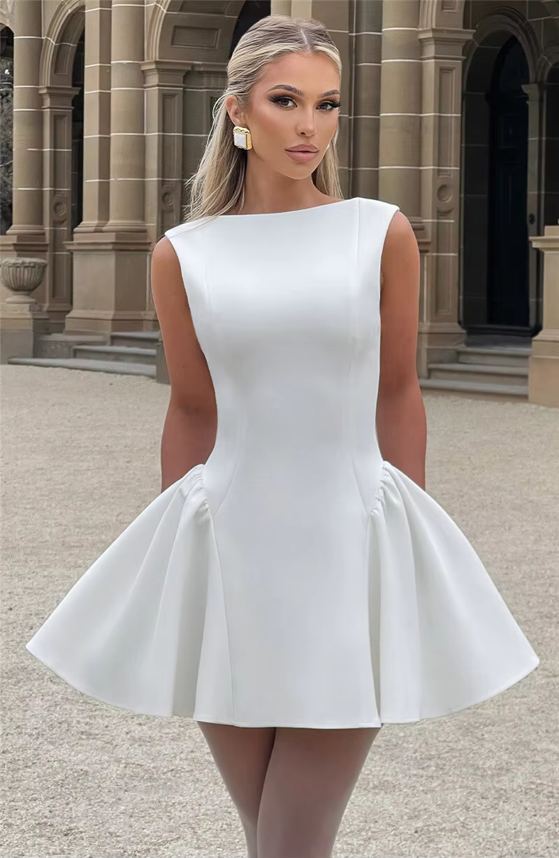 Zoe™ - Stylish Backless High Waist A-line Sexy Mini Dress