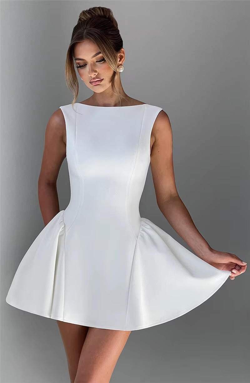 Zoe™ - Stylish Backless High Waist A-line Sexy Mini Dress