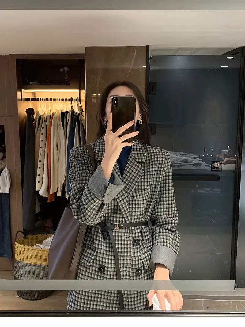 Lily™ - Stylish Plaid Blazer