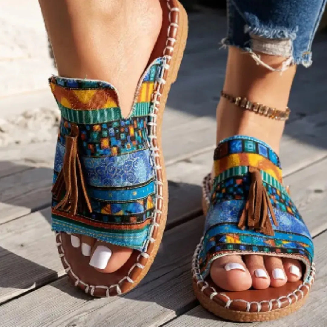 Zoe™ - Ethnic Flat Sandals