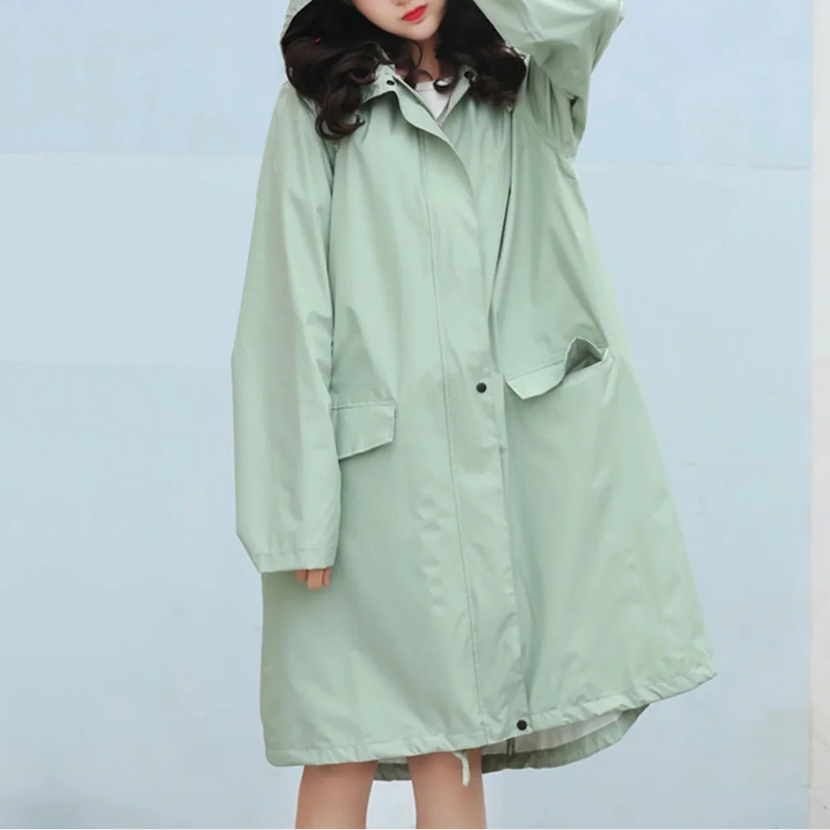 Avery™ - Elegant Hooded Long Jacket