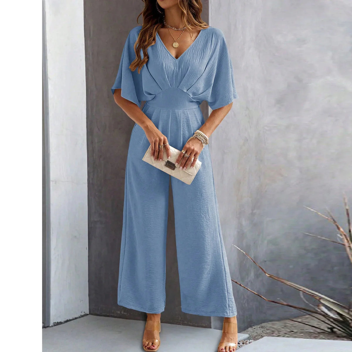 Amelia™ - Stylish V-Neck Jumpsuit