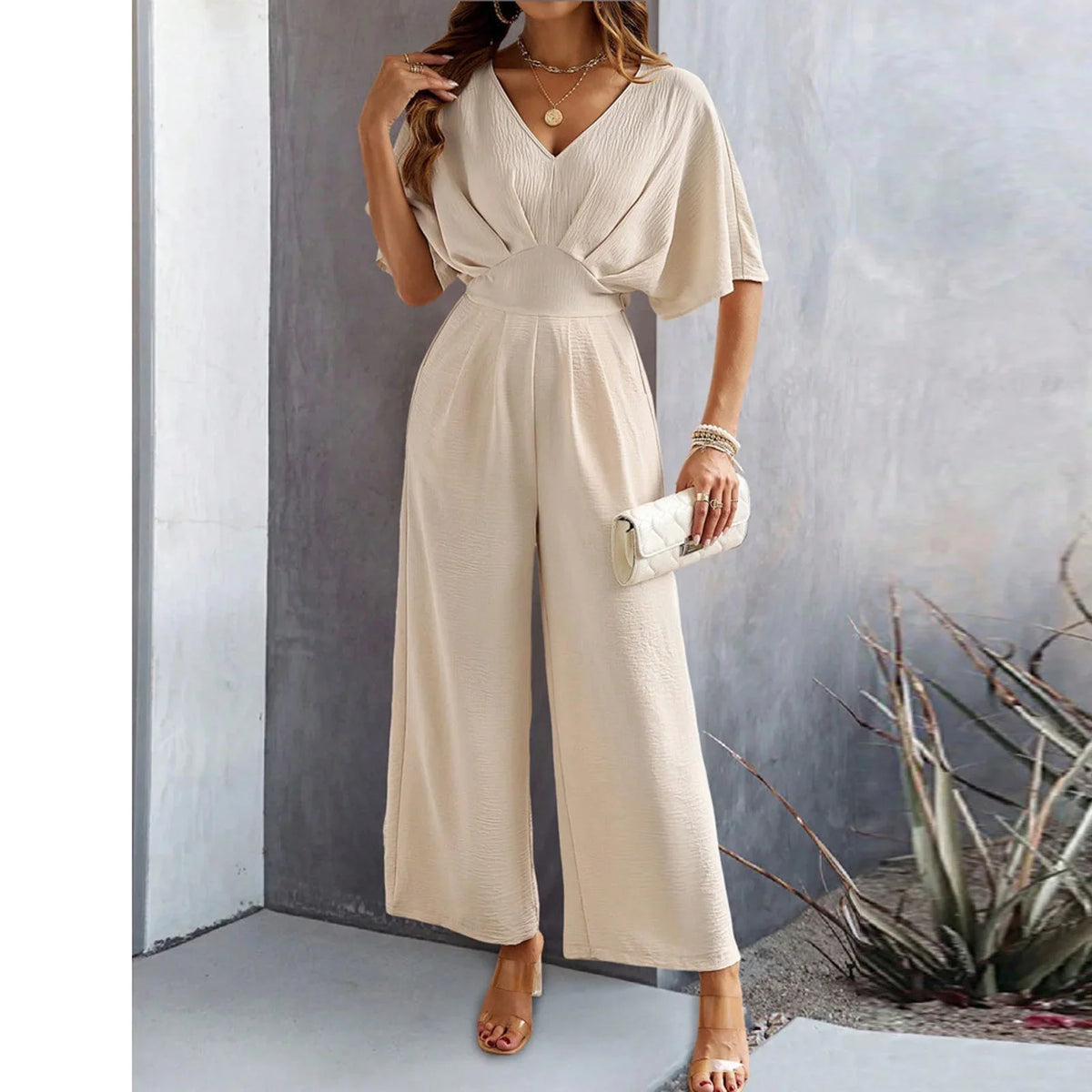 Amelia™ - Stylish V-Neck Jumpsuit
