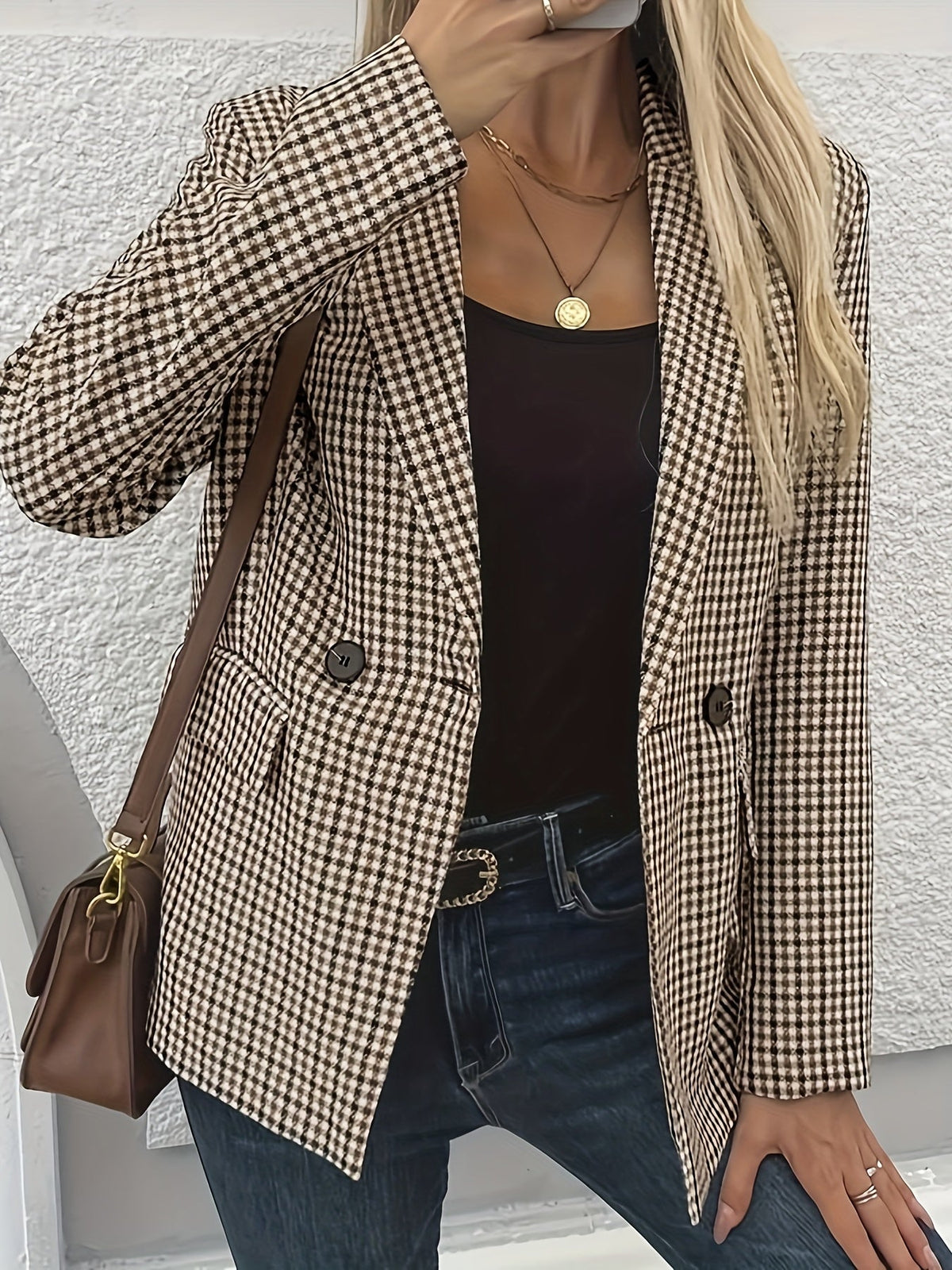 Luna™ - Elegant Plaid Blazer