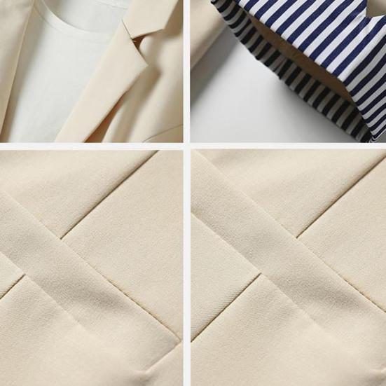 Sophia™ - Elegant Striped Long Sleeve Casual Blazer