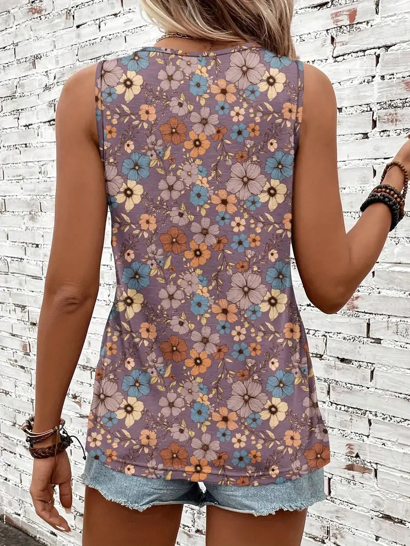 Olivia™ - Retro Floral Tank Top