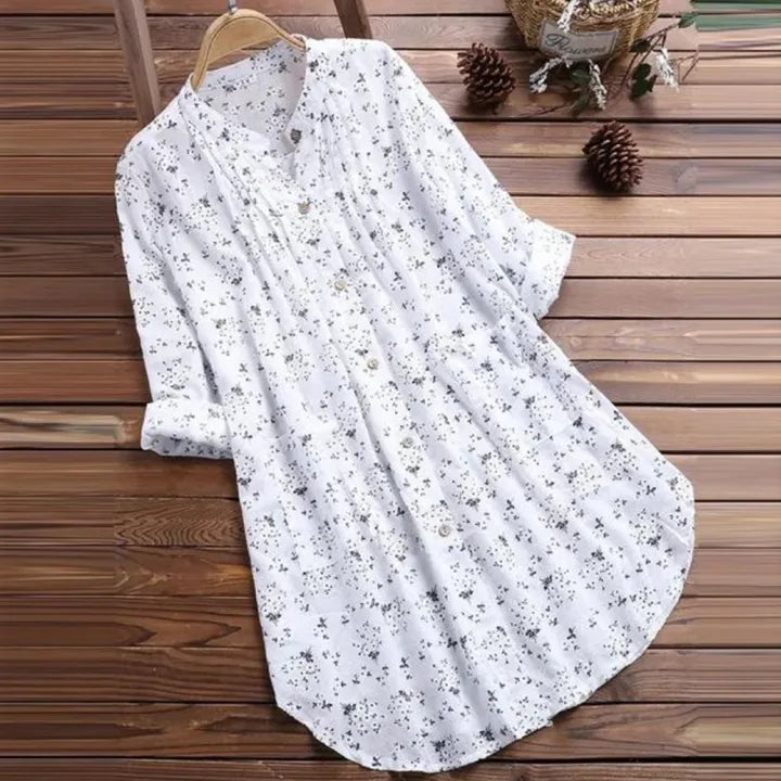 Aria™ - Stylish Linen Blouse