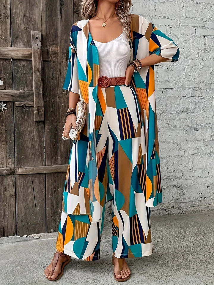 Avery™ - Chic Plus Size Geometric Print Set