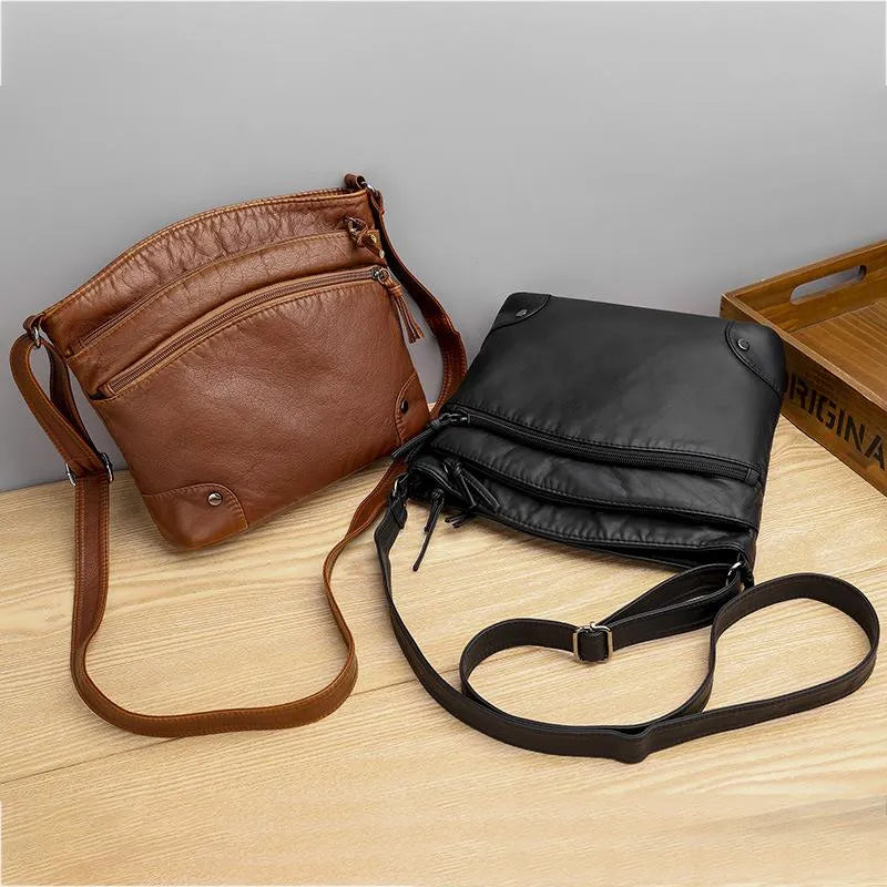 Mia - Vintage Charm Crossbody Leather Bag